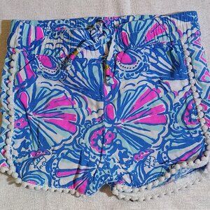 Lilly Pulitzer Shorts Girls Size 12 Months Blue Pink White